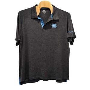 NEW Colosseum UNC North Carolina Tar Heels Polo Shirt Mens 2XL Gray Blue College
